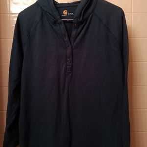 Carhartt navy hooded t shirt